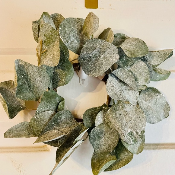 *Frosted Dollar Eucalyptus Candle Ring, 3.5” - Picture 5 of 15